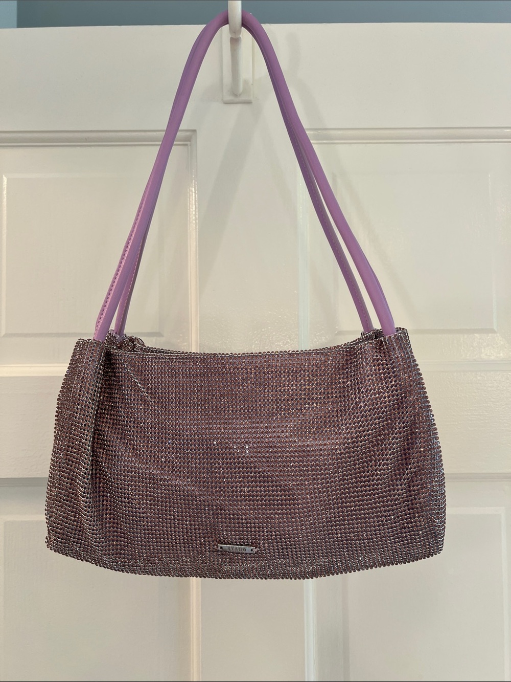 Staud Light Purple Penny Crystal Bag